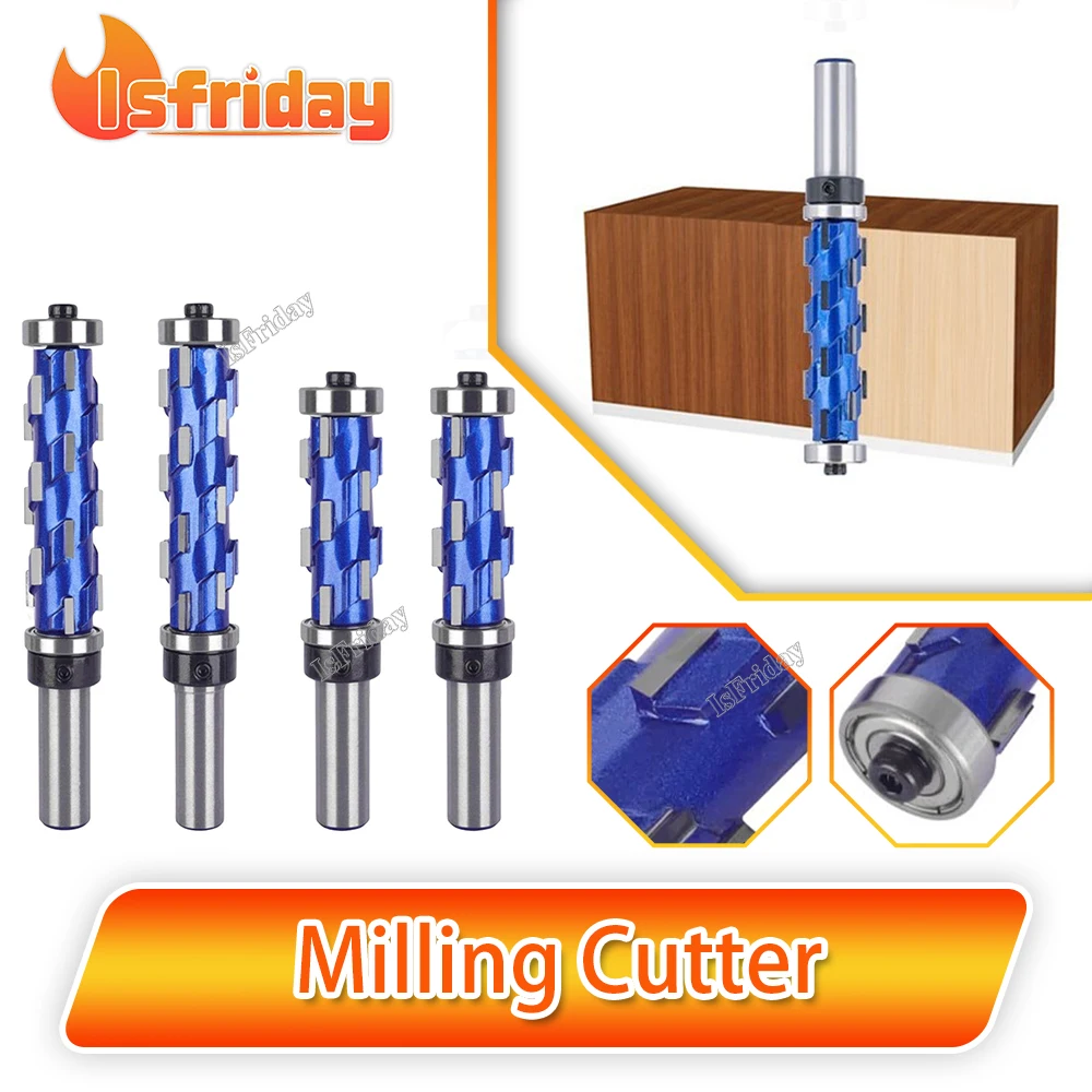 

Фреза 12 мм, хвостовик 1/2 дюйма, Концевая фреза с утопленной отделкой, твердосплавная спиральная фреза с двойным подшипником, фреза с ЧПУ для дерева