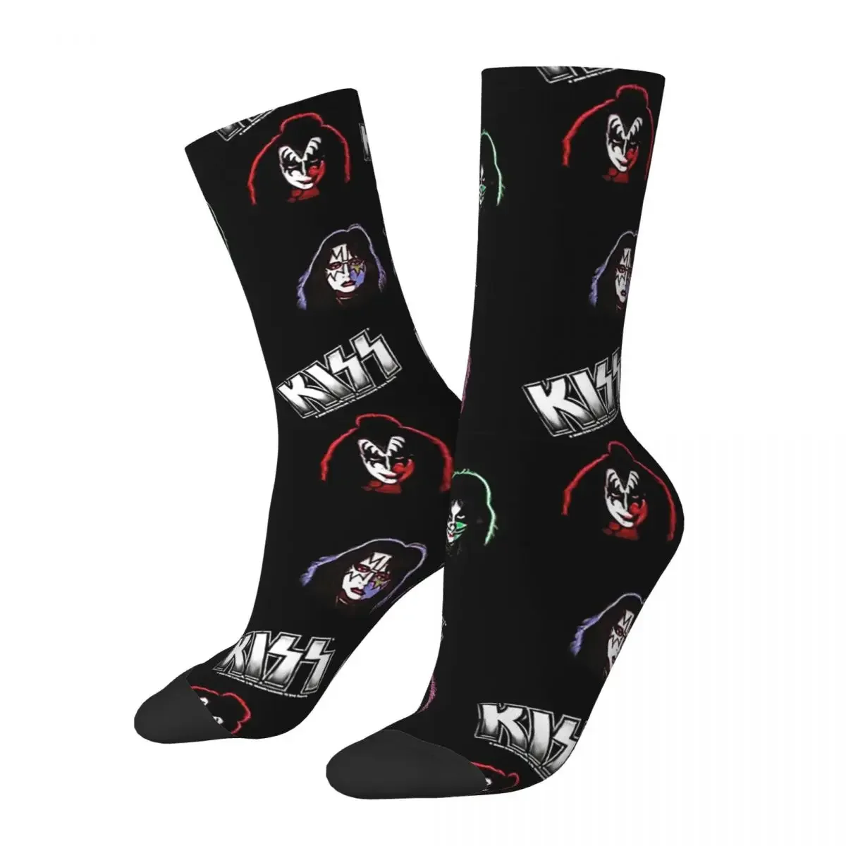 

Casual Demon Catman Ace Rock Kiss Band Faces Basketball Novelty Street Style Cycling Crazy Socks for Women Man Sweat Absorbing