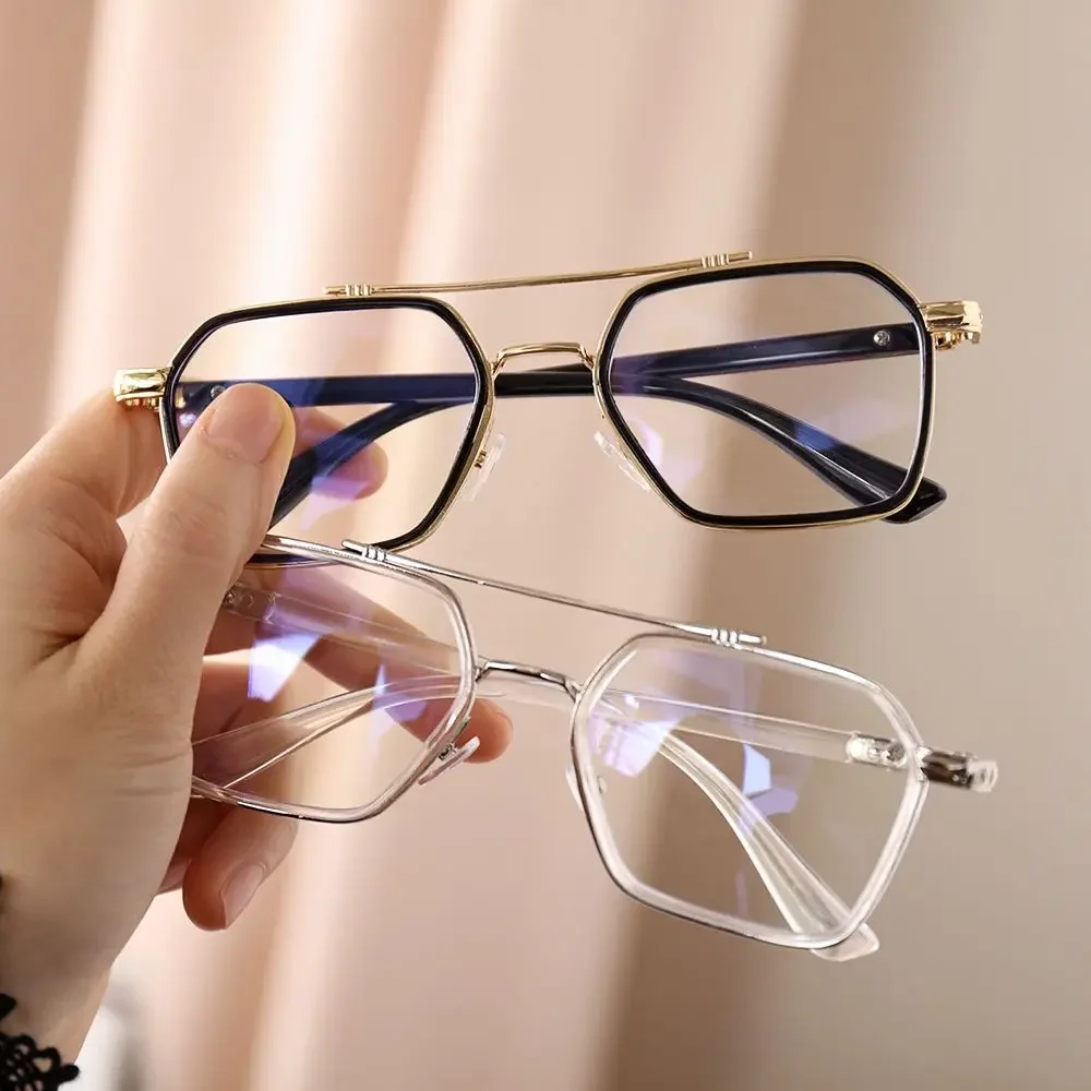 Enhanced Comfort Polygon Eyewear with UV and Blue Light Protection