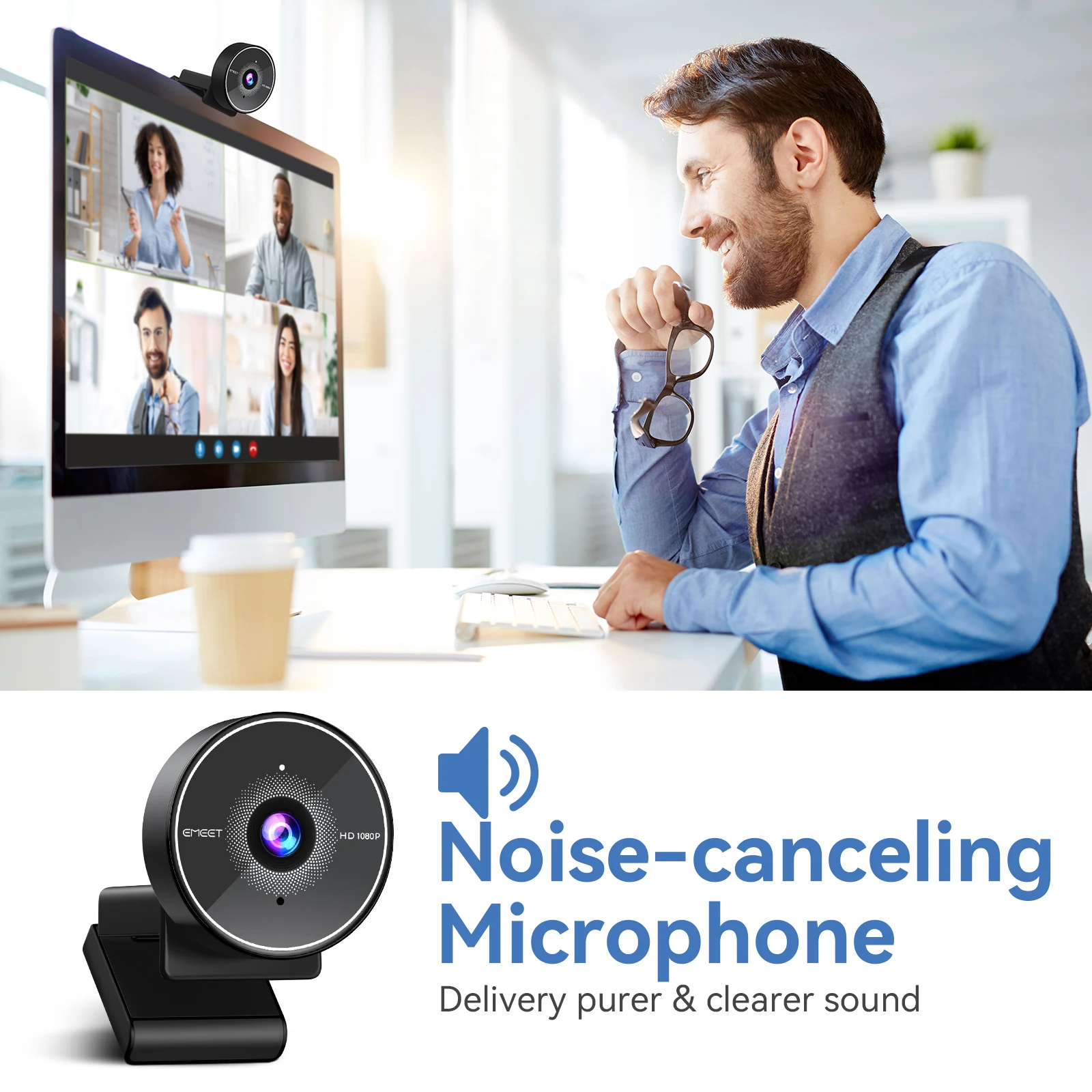 Webcam 1080P Full HD with Microphone & Privacy Cover for PC Laptop,pc webcam,pc web camera,computer camera
