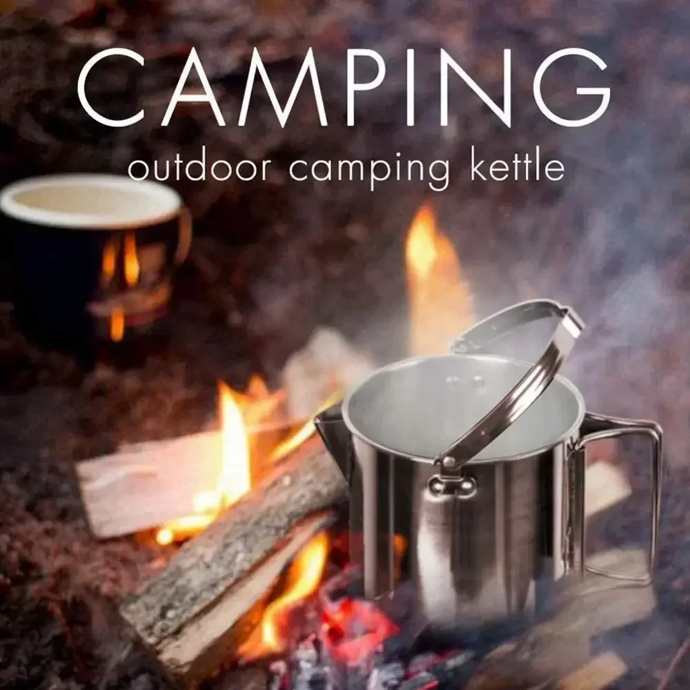 

Kettle Portable Picnic Camping Teapot Outdoor Cooker Tourist Hanging Pot Supplies