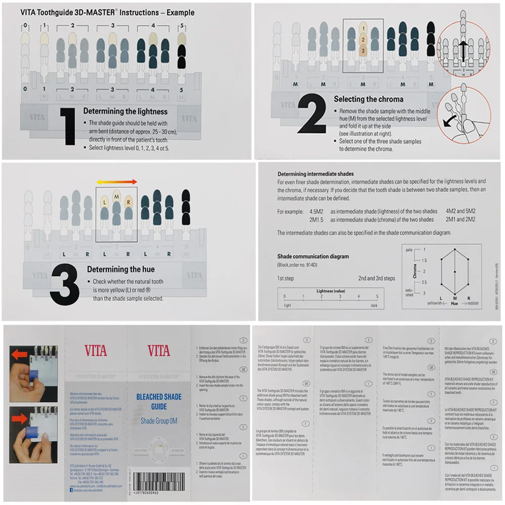 Vita 3D Master Dental Lab Bleach Shade Guide 29 Colors Teeth Whitening Comparing Toothguide Dentistry Cic Colorimetric_voghion.com
