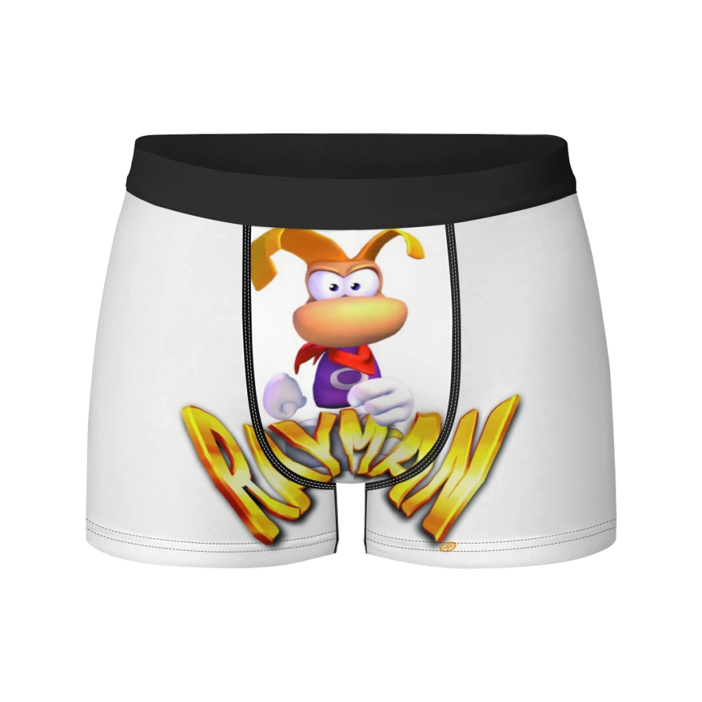 Recién llegado, ropa interior de seda de leche con estampado de dibujos animados de Rayman Legends Adventures Game, calzoncillos tipo bóxer para hombre, calzoncillos tipo bóxer para hombre