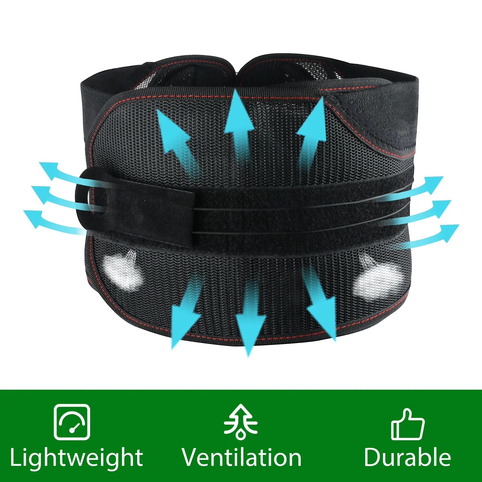 LSO Lumbar Support Belt for Lower Back Pain Relief, Herniated Disc - Sport Waist Brace with Adjustable Compression Pulley System 3
