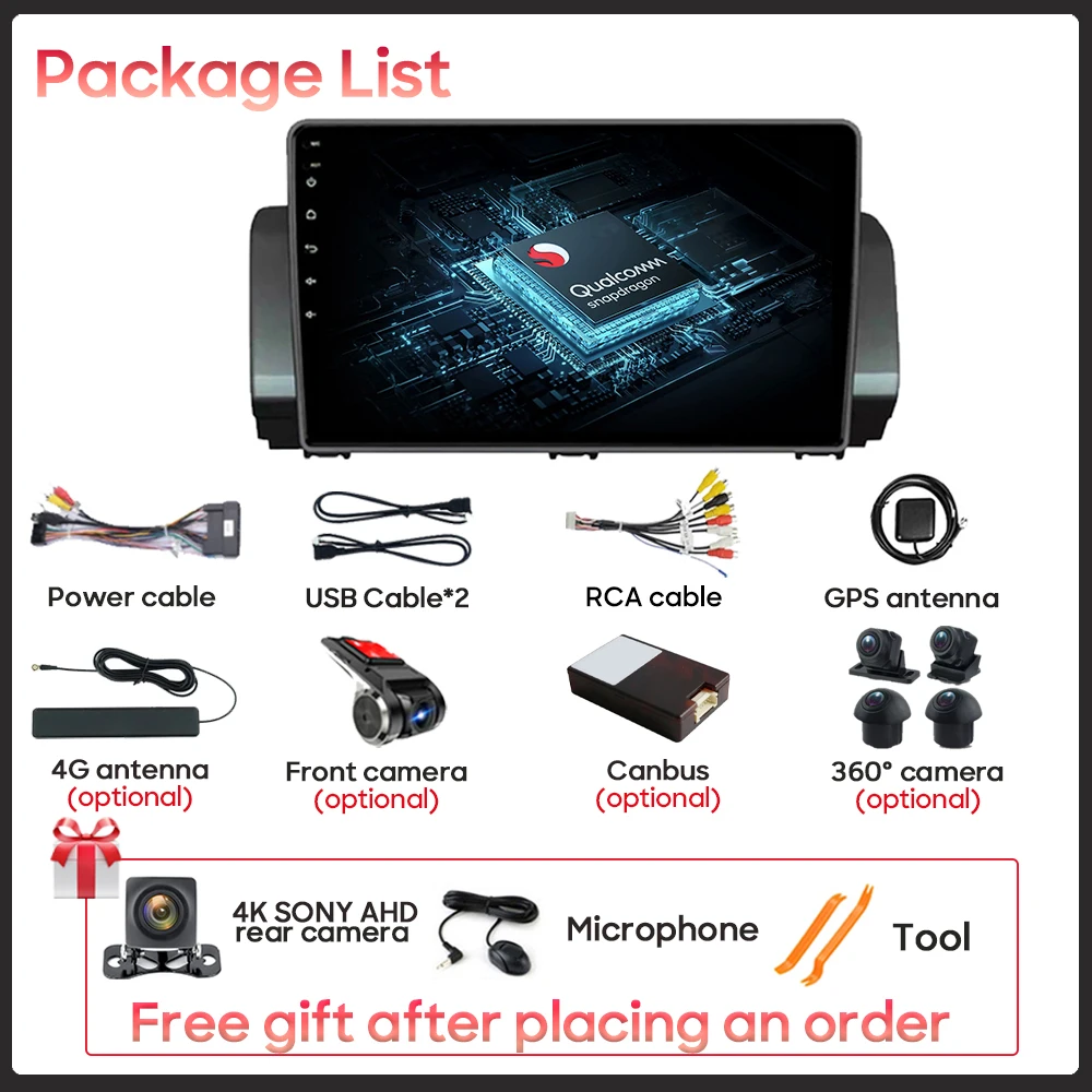 No 2din DVD 8 core Intelligent System Touch Screen For Renault Sandero 2021 GPS Navigation Rear camera Bluetooth 4G Wifi