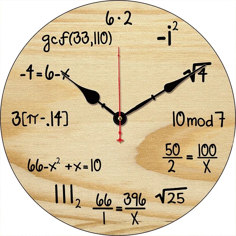 Mathematical Formulas Wall Clock Modern Design Color:20-0965;Sheet Size:16inch(40CM)