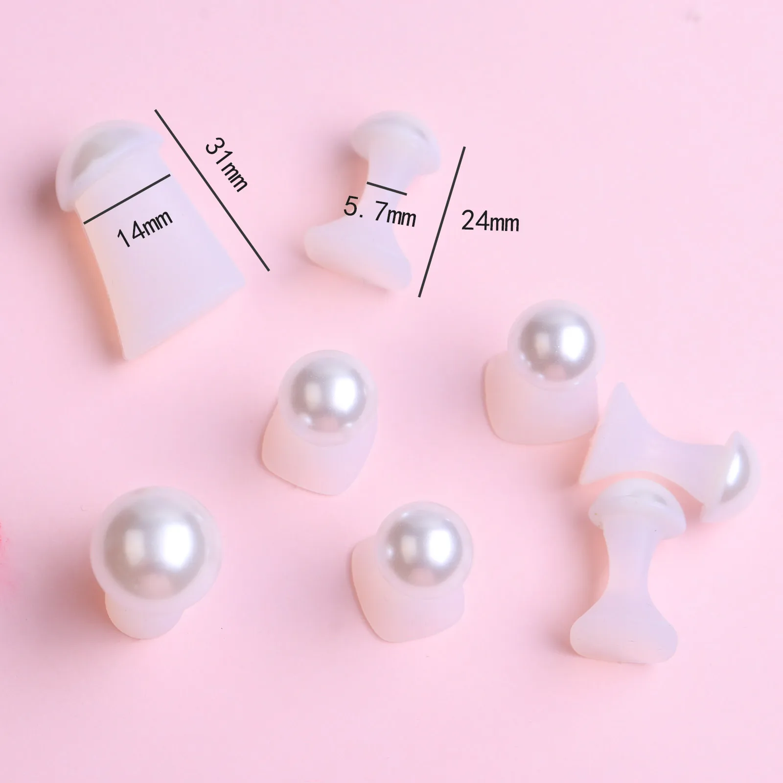 Pearls Soft Silicone Toe Separator Set for Nail Polish Apply And Repair nails 8Pcs toe separators