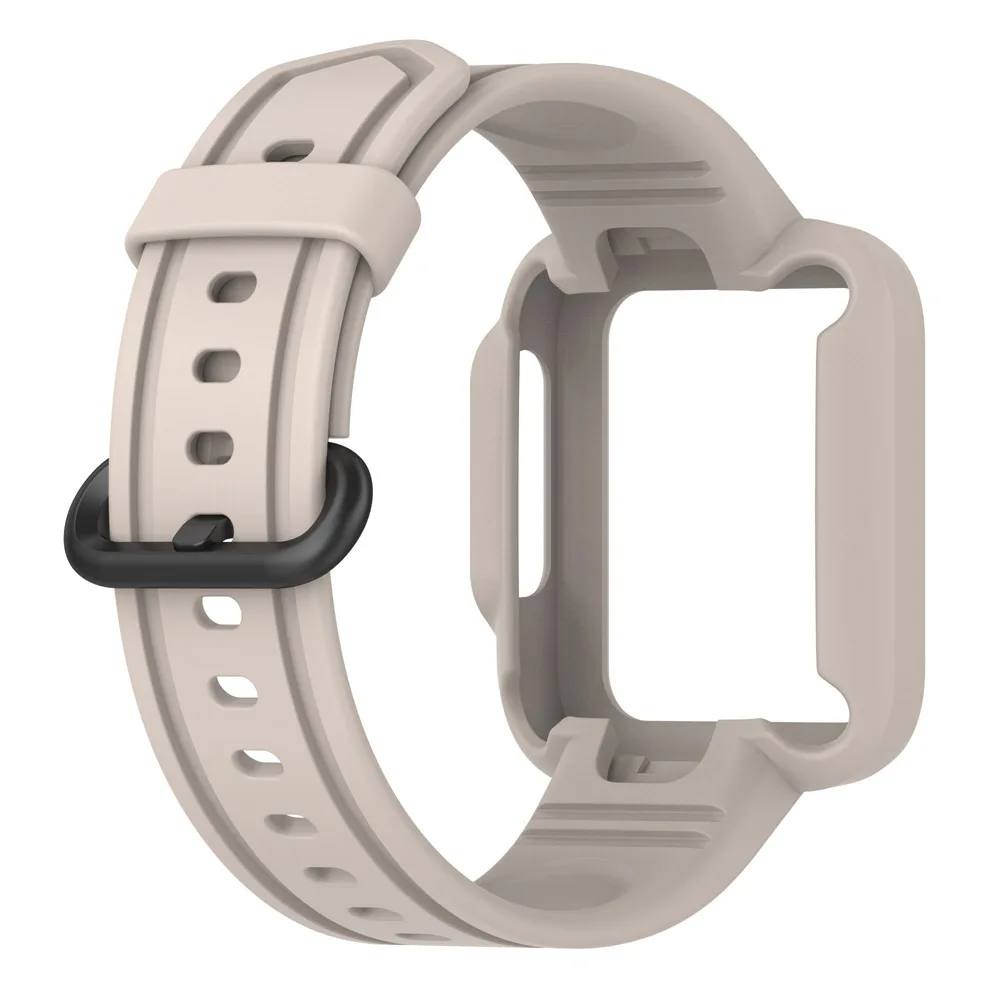 Silicone Watchband Strap with Protective Case Cover