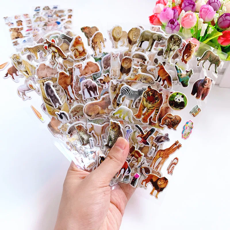 Kids Stickers 40 20 Different Sheets 3D Puffy Bulk Stickers for Girl Boy Birthday Gift Scrapbooking Teachers Animals Cartoon 5