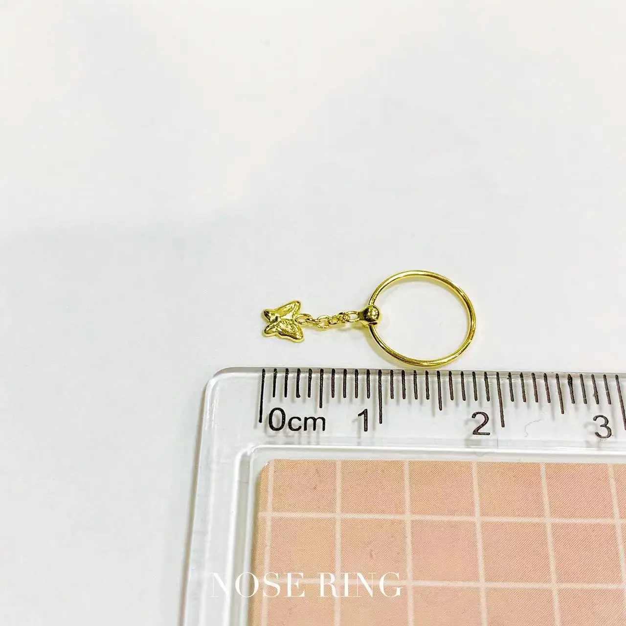 Box 20pcs 10MM Butterfly Ornament Nose Ring Nose Hoop Thin Nose Piercings Hoops Nose Piercing Rings Multicolor Jewelry