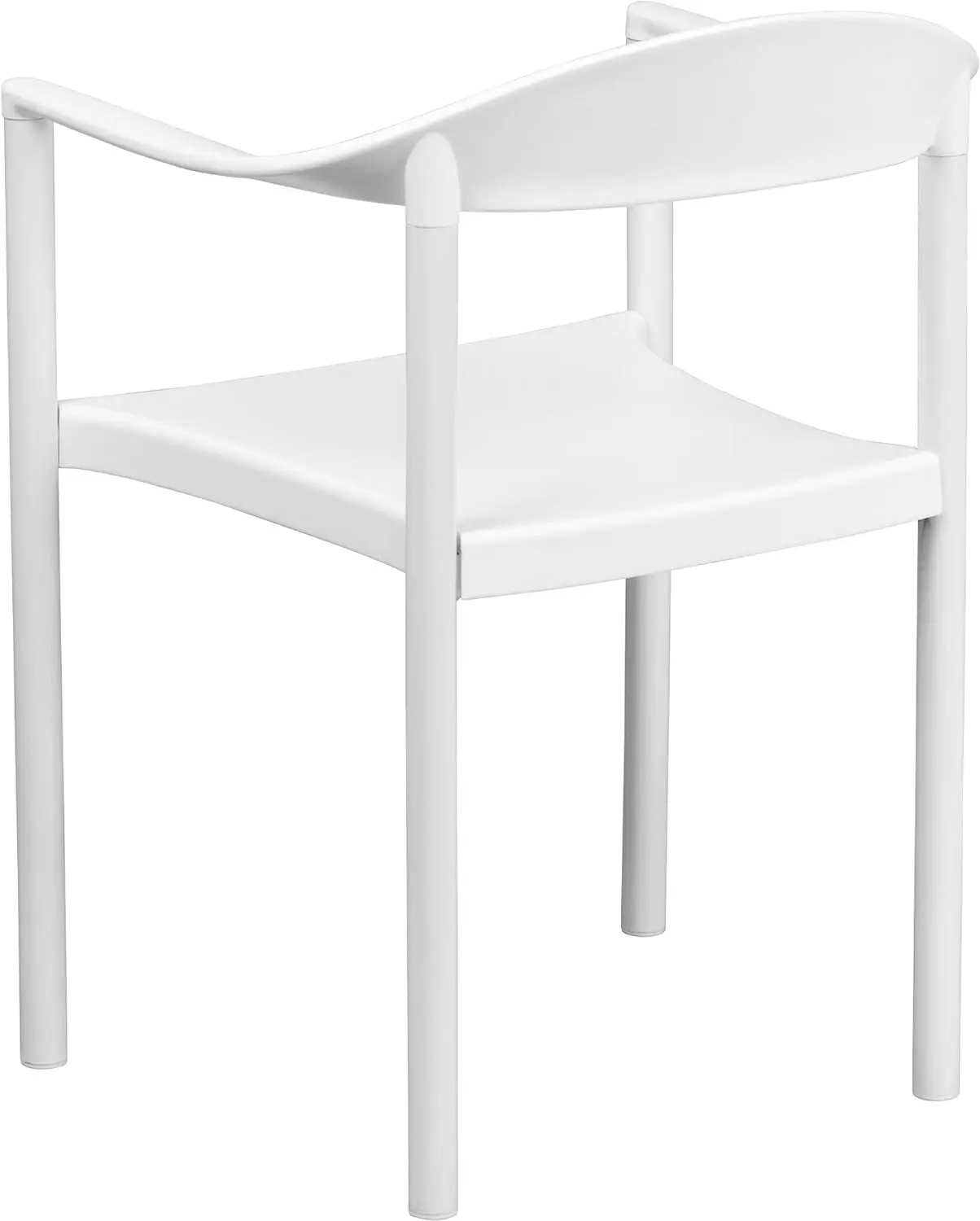 HERCULES Series 1000 lb. Capacity White Plastic Cafe Stack Chair