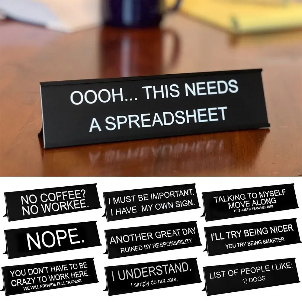 Office Decor Signs Lightweight Aluminium Alloy Seating Desk Home Office