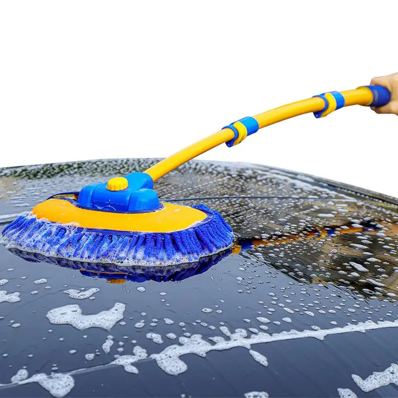 

Щетка для мытья автомобиля, выдвижная Швабра из микрофибры, с длинной ручкой, для автомобиля, грузовика