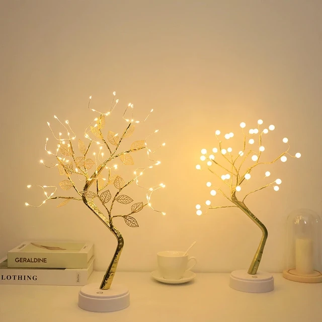  Bonsai Tree Light for Room Decor, Aesthetic Lamps for Living  Room, Cute Night Light for House Decorations, Good Ideas for Gifts,  Weddings, Festivals, Christmas (Warm White, Gold Trunk, 108 LED) 