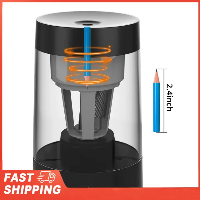 Automatic Electric Pencil Sharpener Portable Battery Powered for 6-8mm Pencil Support Hexagonal/ Triangular/ Round Pencils 1