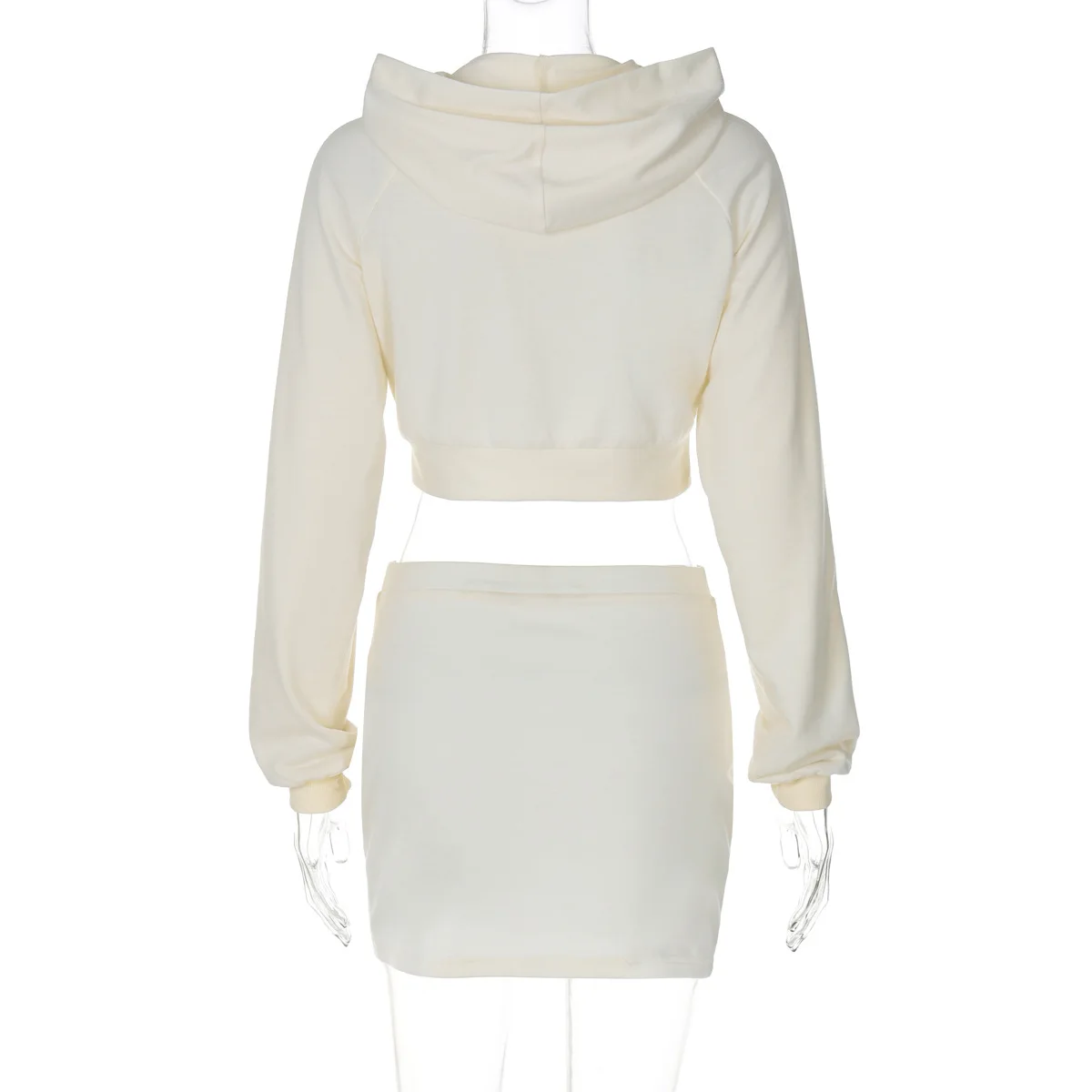 Autumn Fashion Hoodie 2 Piece-Set Skirt Female Cropped Zipper Cardigan Top And Skirt Sets Tracksuit Women's Sexy Outfits