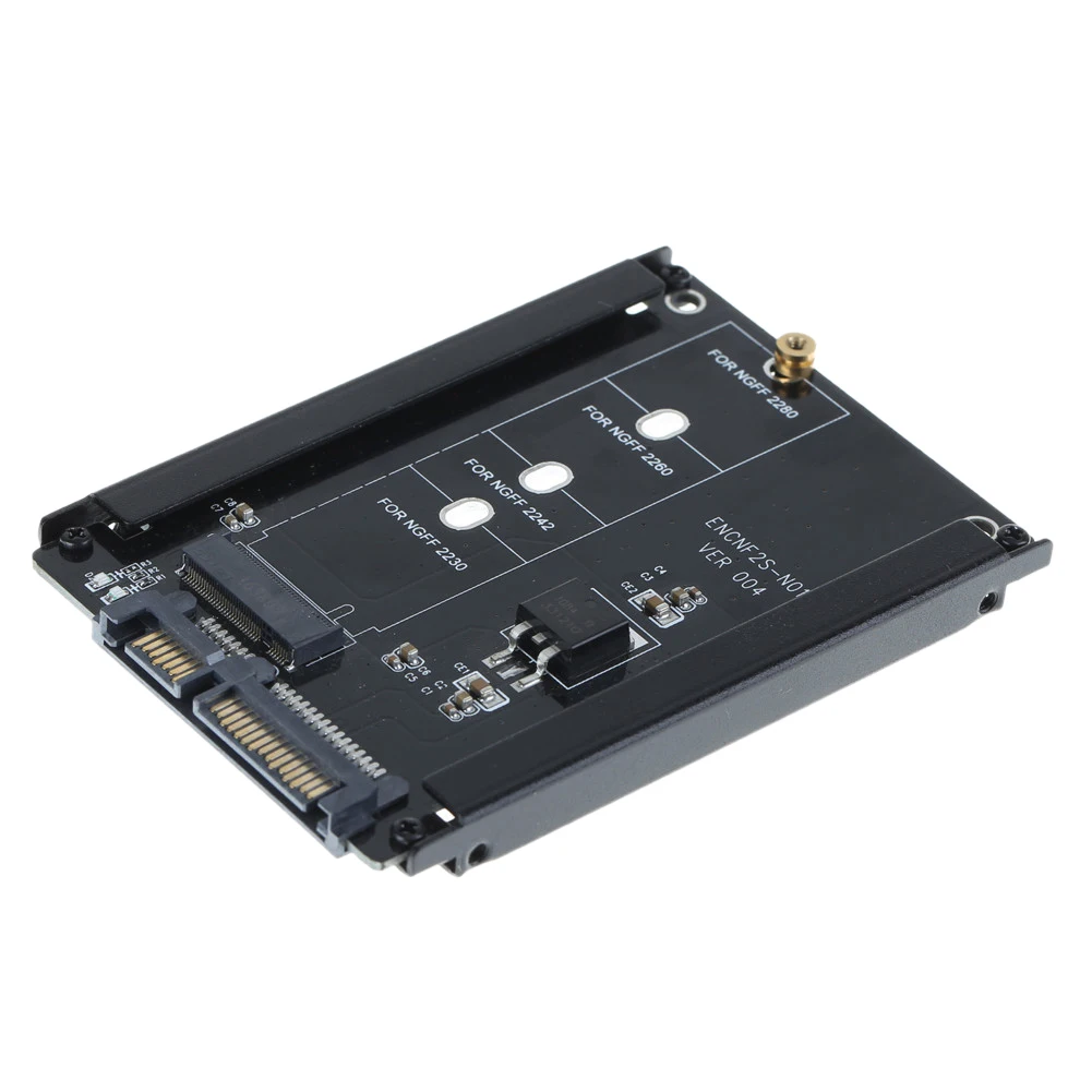 

Black Case CY B+M Socket 2 M.2 NGFF (SATA) SSD to 2.5 SATA Adapter for 2230/2242/2260/2280mm M2 SSD