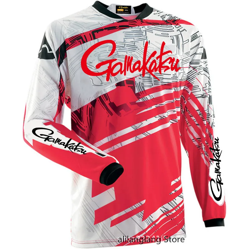 Summer New Gamakatsu Long Sleeve Fishing Shirt Quick Dry Breathable Men