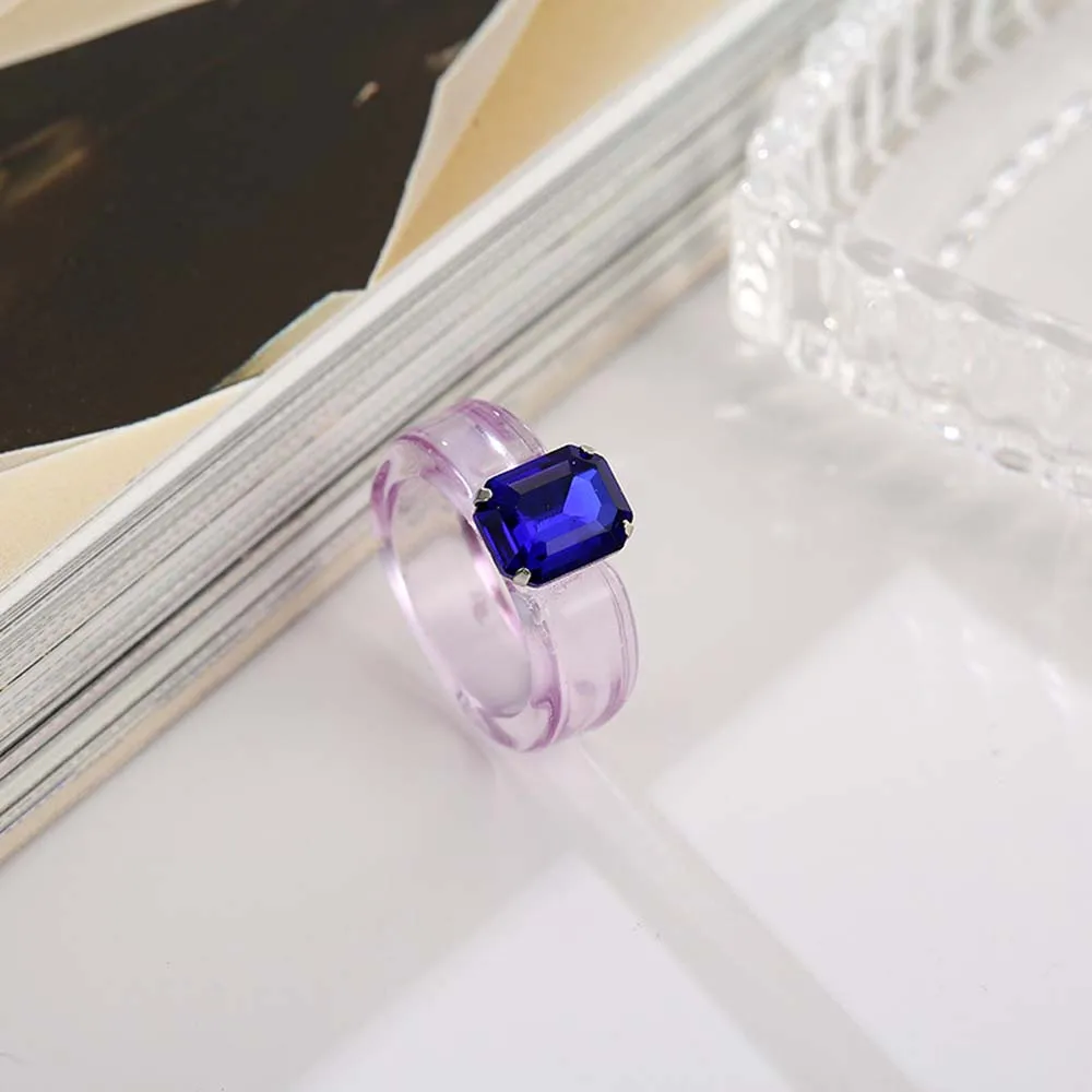Damen Acryl Edelsteinring Modischer Hip-hop Schmuck_voghion.com