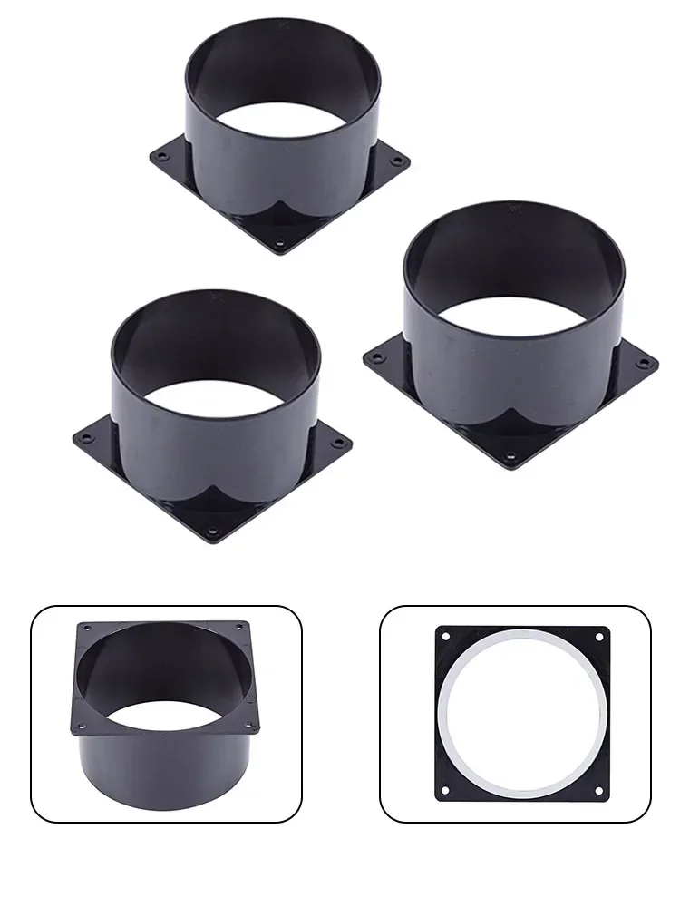 75/100/120MM Fan Miner Duct Cooling Shroud ABS Flange Connector For Ventilation Pipe Air Ducting Connection,duct pipe connector,flange connector