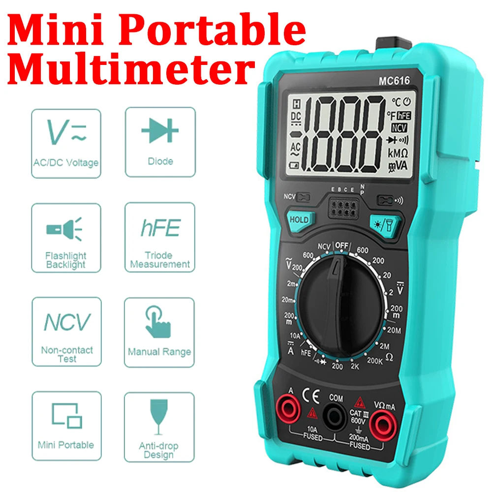 

Digital Multimeter Auto Ranging AC/DC Voltage Meter High-Precision Multifunctional Maintenance of Electrical Instruments