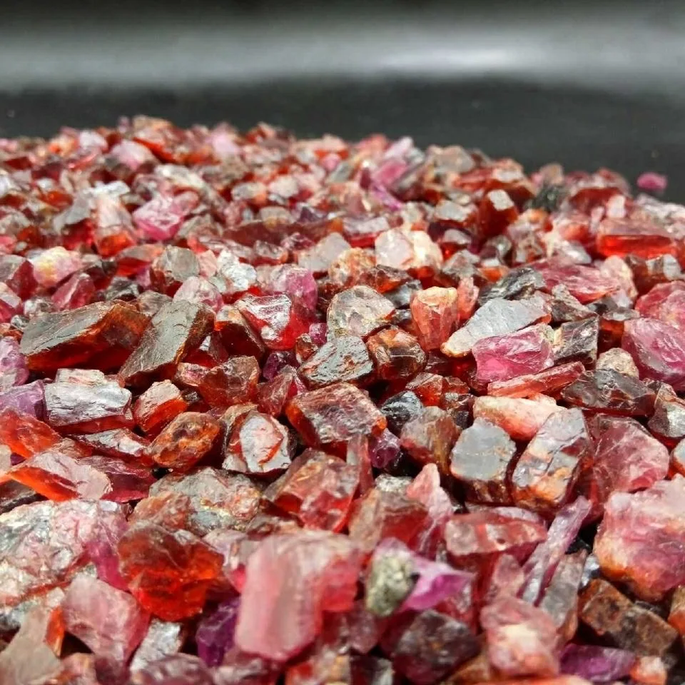 500g natural garnet crushed stone fish tank flowerpot landscaping demagnetizing stone crystal raw