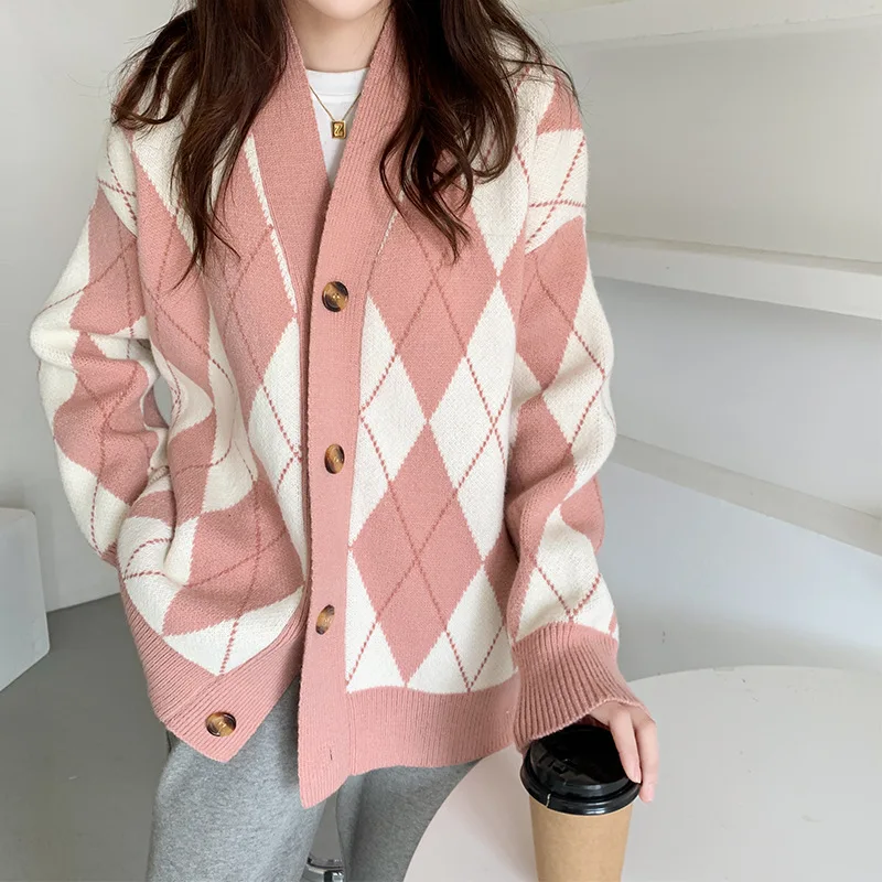 Knitted Sweater Cardigan Woman Coat 