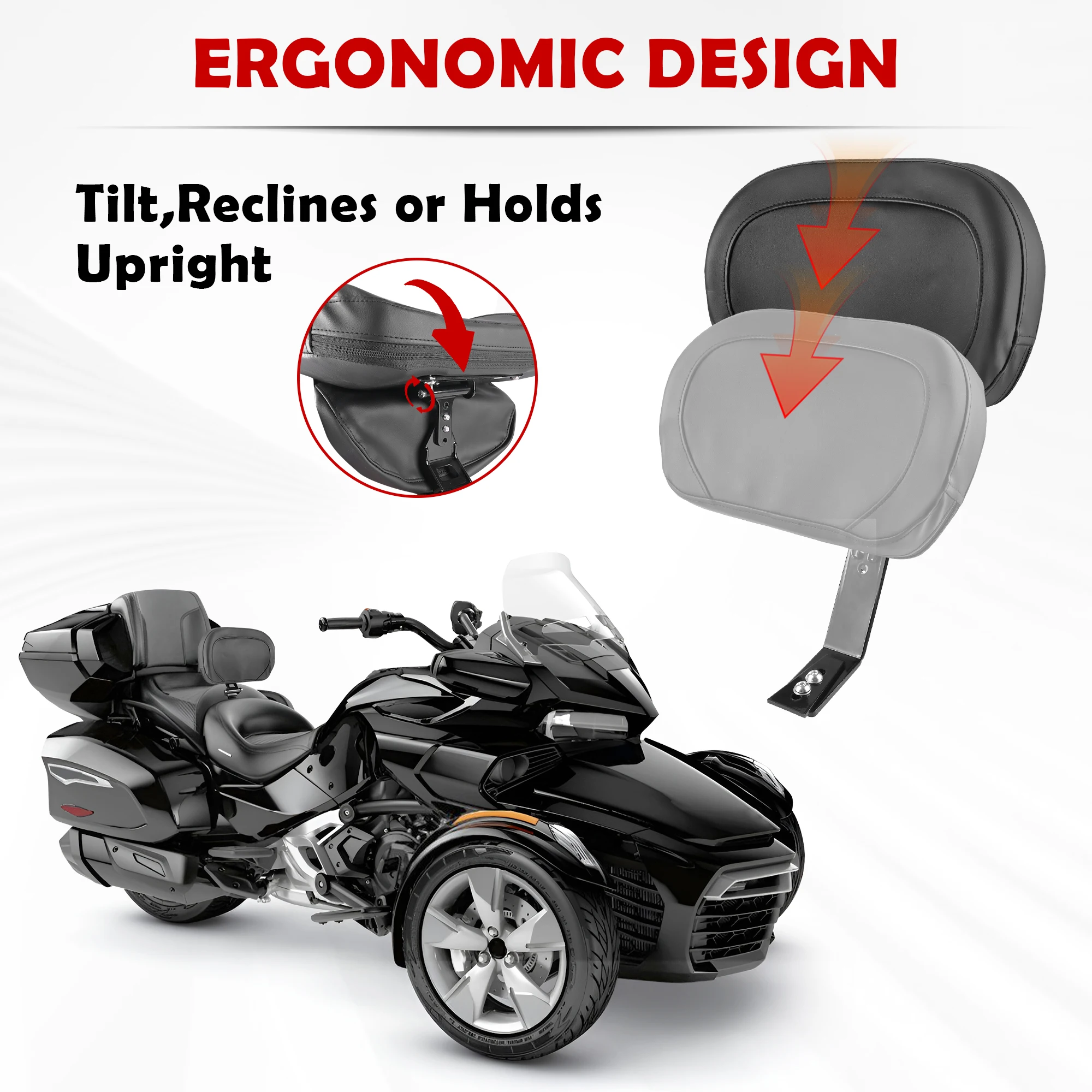 リアバックレスト R18 R 18 2020 2021 2022 2023 2024 バイク用シシーバー荷物ラック バックレスト付き バイク用リアバックレスト  に適合する R18 2020-2024 R18 に適合する クラシック 2021 2021 2022 20 WOFUJI(ジーテ) オートバイ シーシーバー後部乗客バックリアラック ... に適合する R18 2020 2021 2022 2023 2024 バイク用 リアパッセンジャーバックレスト