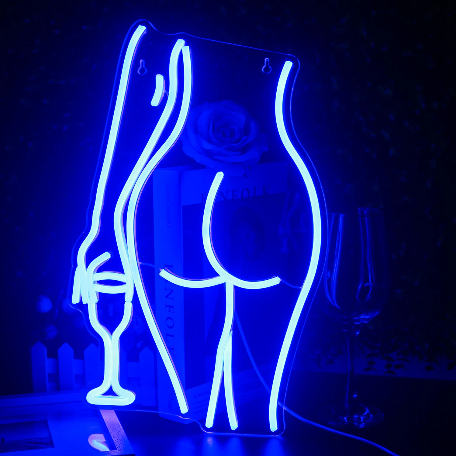 Ineonlife Sexy Lady Led Neon Light Sign Female Blue Led Neon For Bar Decor Light Home Room Decor Bar Party Wedding Wall Decor sexy lady back neon signs neon lady back wall sign art decorative signs lights for bar party hotel bright night neon light