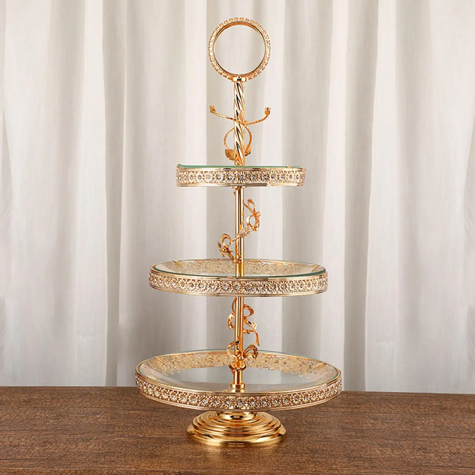 three-layer tissue culture tower fruit tray serving cake self-help support home gift decoration aperitif party. |