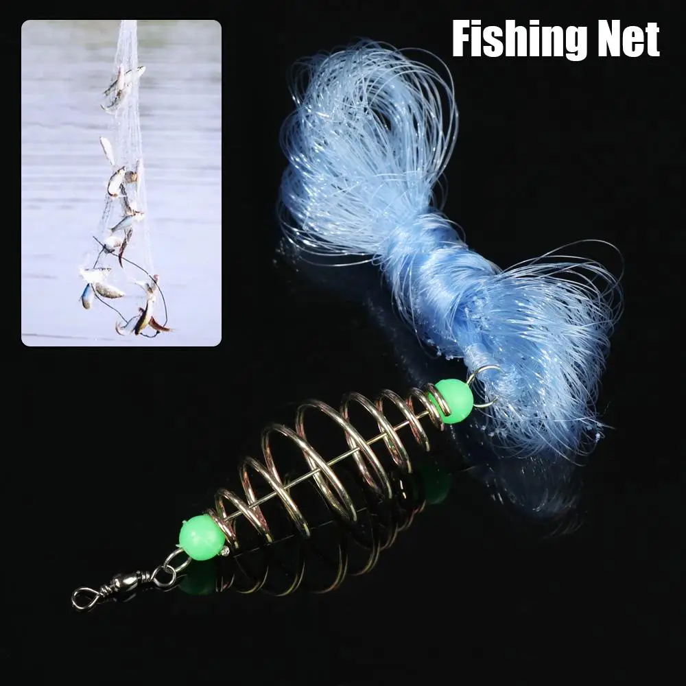 Thread Net Fishing Net Blue Green Luminous Bead Tackle High-carbon Steel Fishing Traps Accessories