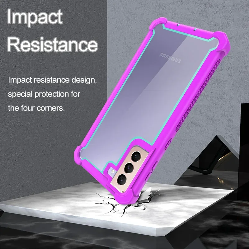 Luxury Transparent Shockproof Dual-Layer Durable Phone Case