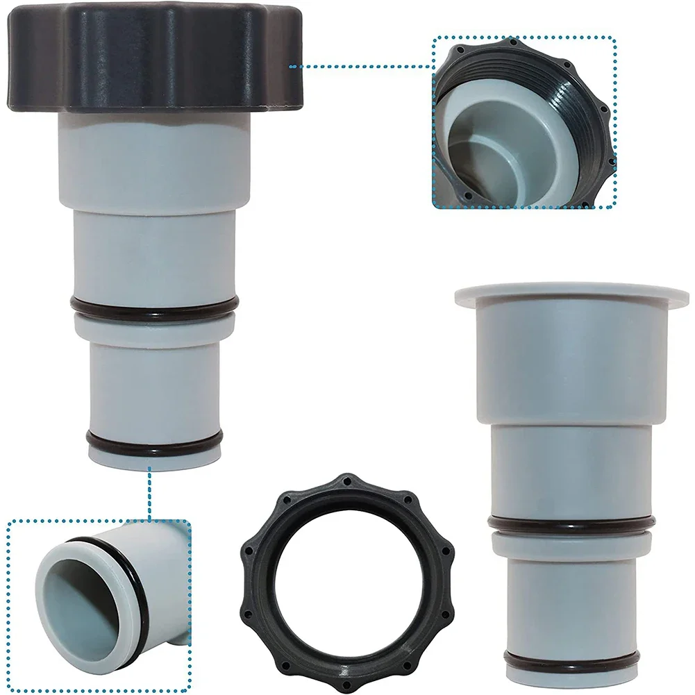 Replacement Hose Adapter A W/Collar For Threaded Connection Pumps For Plunger Valve Pool Drain Swimming Pool Intex Fit ARU 1PC
