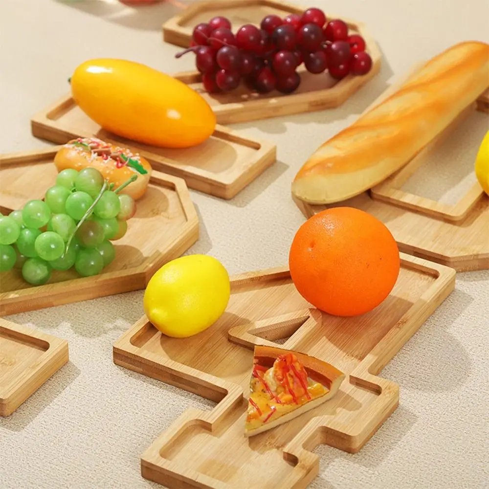 Large Wooden Number Charcuterie Board Fillable Practical Wood Number Serving Tray Decorative Number Food Tray Baby Birthday 5