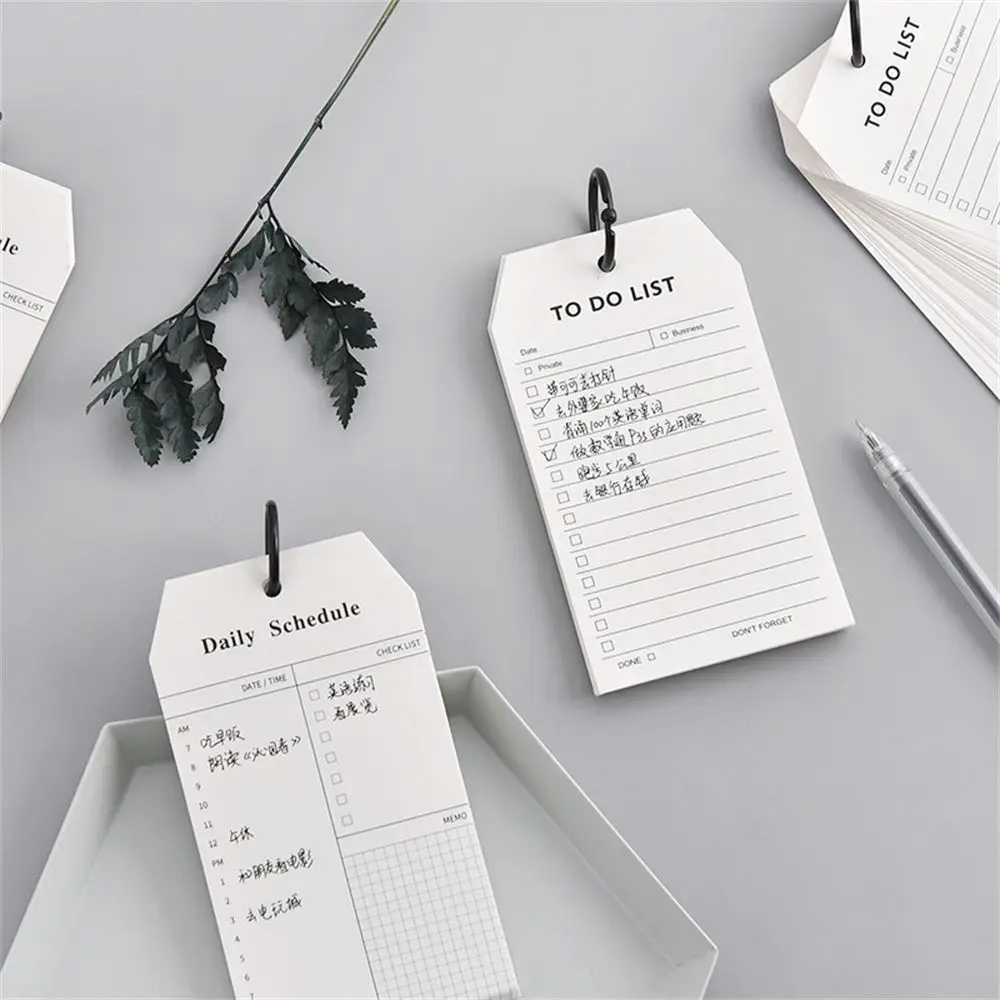 

52 Sheets/set Newest Loose Leaf Daily Schedule List Planner Memo Note Pads Study Work Notepads Book Stationery Supplies