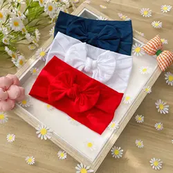 Baby Bowknot Elastic Headband Set - 3 - Pack Boutique Turban Hair Accessories (1)