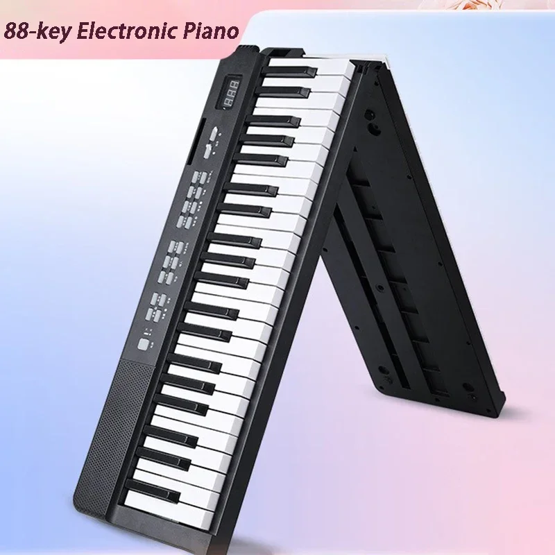 Folding Adult Electronic Piano 88 Keys Professional Midi Bluetooth Controller Keyboard Portable Organ Children's Musical Piano