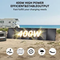 Panneau solaire pliable SOLARPLAY 400W, module solaire haute efficacité, chargeur solaire avec sortie solaire pour camping-car, hors réseau, bateau, maison, camping 2