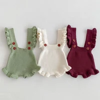 Baby Knitting Rompers Cute Overalls Newborn Baby Boys Clothes Infant Baby Girl Boy Sleeveless Romper Jumpsuit 0-24M