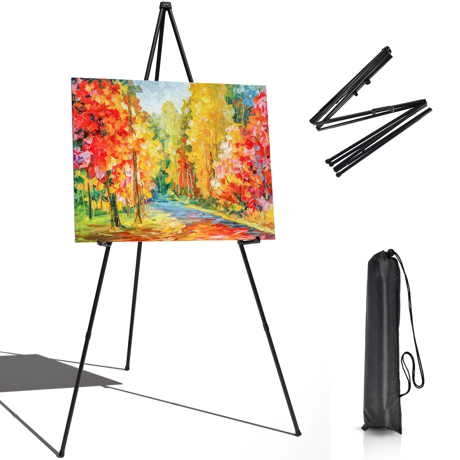 Tripod Display Stand Art Painting Easel Painting Art Easel Photo Frame Art Board Easy Folding Wood Board Canvas Poster