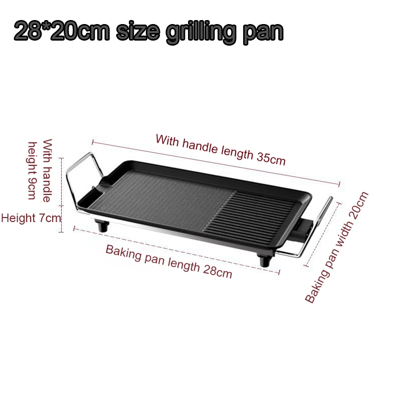 Multifunction Electric Barbecue Oven Griddle Roaster Mini BBQ Stove Heating Plate Indoor Smokeless Non-stick Grilling Pan EU US