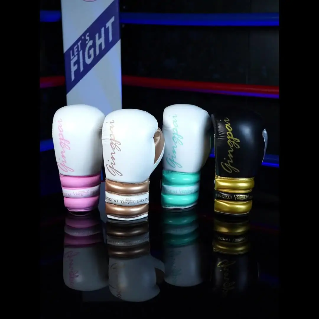 Gingpai-男性と女性のためのプロのボクシンググローブ、大人の