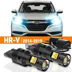 2 шт., светодиодный двухрежимный сигнал поворота и дневные ходовые Ранги для Honda светильник HRV 2014-2019 2015 2016 2017 аксессуары Canbus