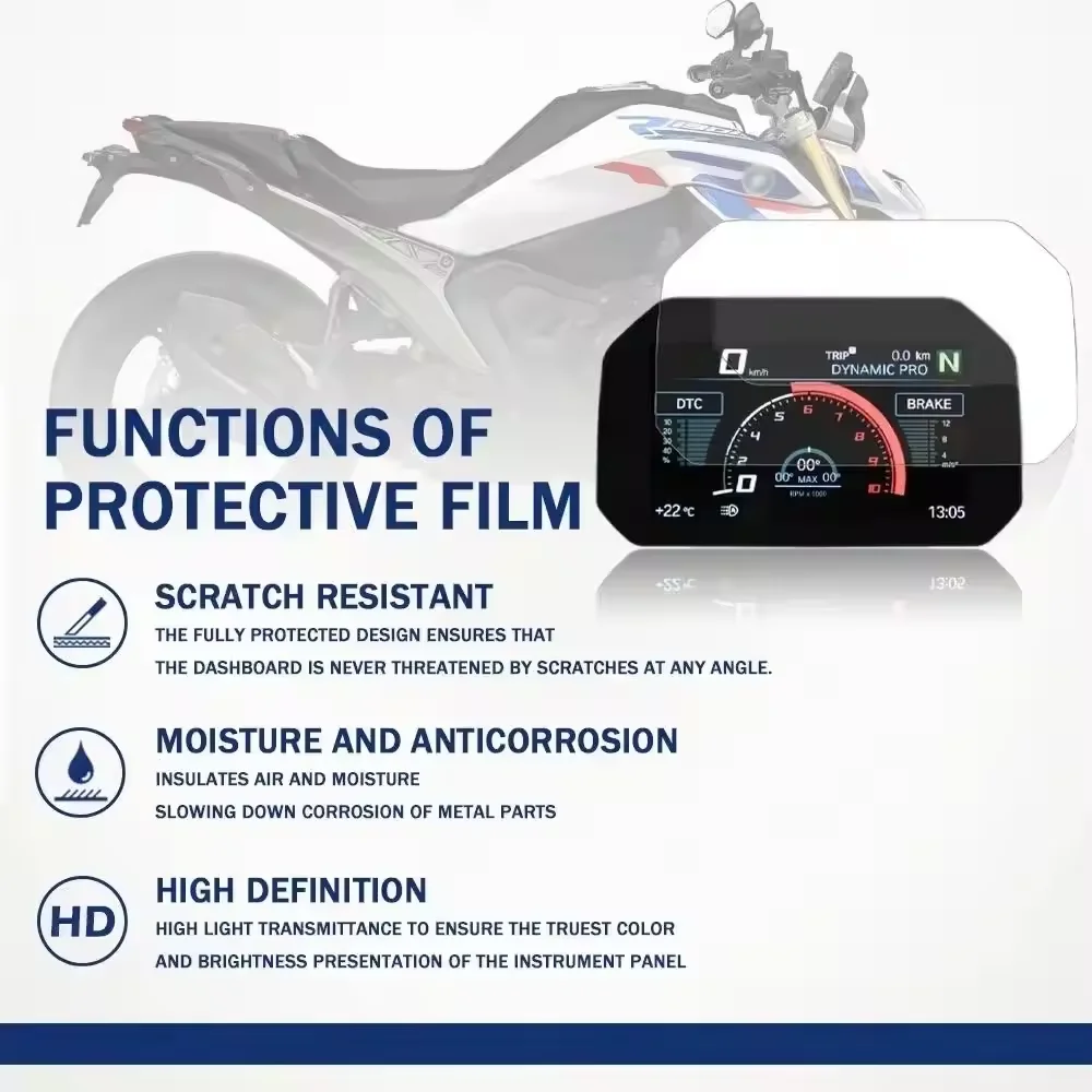 BMW R 1200 GS LC 어드벤처 2014- 오토바이 스크린 보호 필름 R 1200 GS LC 2017- TFT 디스플레이 보호 필름