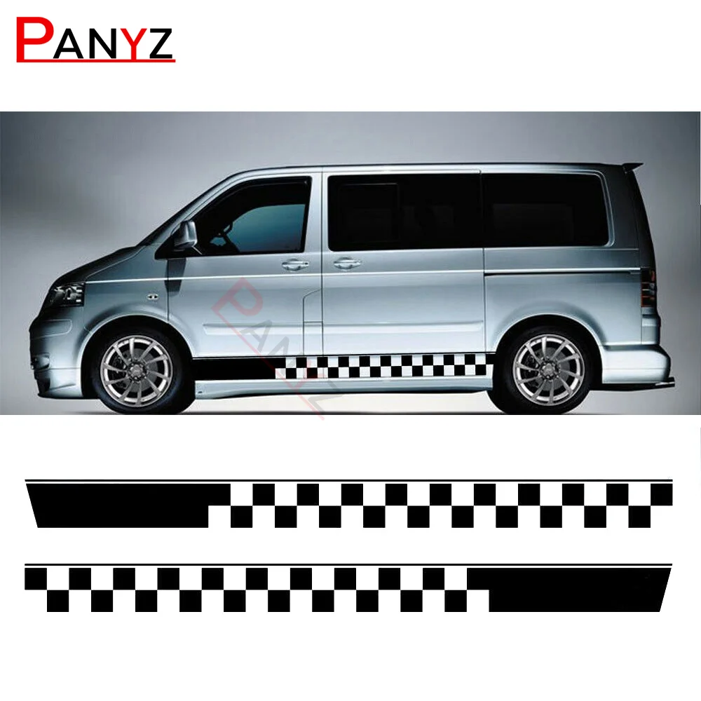 Per Vw Transporter Graphics Stripes Camper Van Caravelle Decalcomanie Adesivi T4 T5 Caddy Zq016