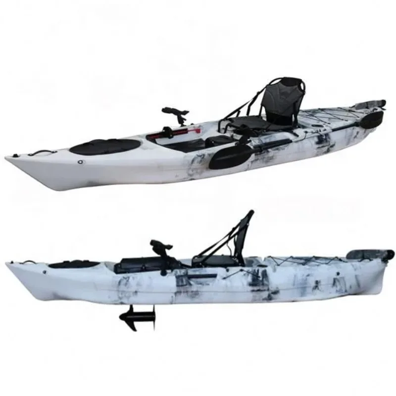 Kayak Sit-On-Top With Electric Trolling Motor 1