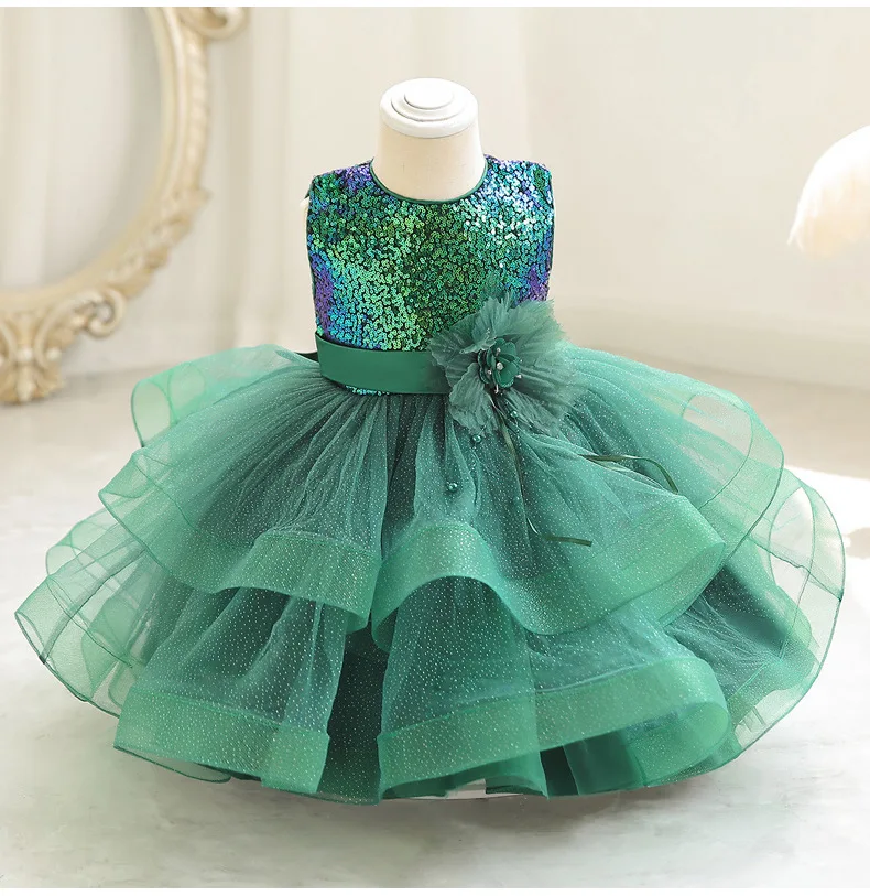 

2023 Summer Toddler Girl Baby Dress Big Bow Lace Ballet Dress Girl First Birthday Party Wedding Dress Girl Fluffy Dress