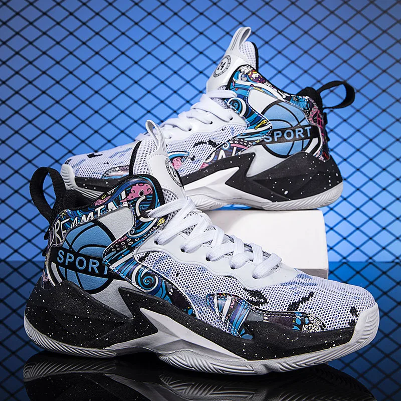 Men's Basketball Shoe High top Boots Cushioning Durable Shoe Men's Gym