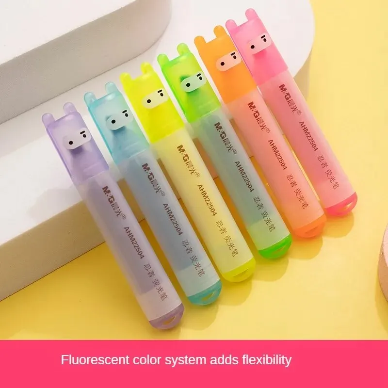 M&G Stationery 3/6 Colors Highlighter Office Student Universal Eye-catching Key Markers Star Color Series Marker highlighter pen marker pen highlighter marker