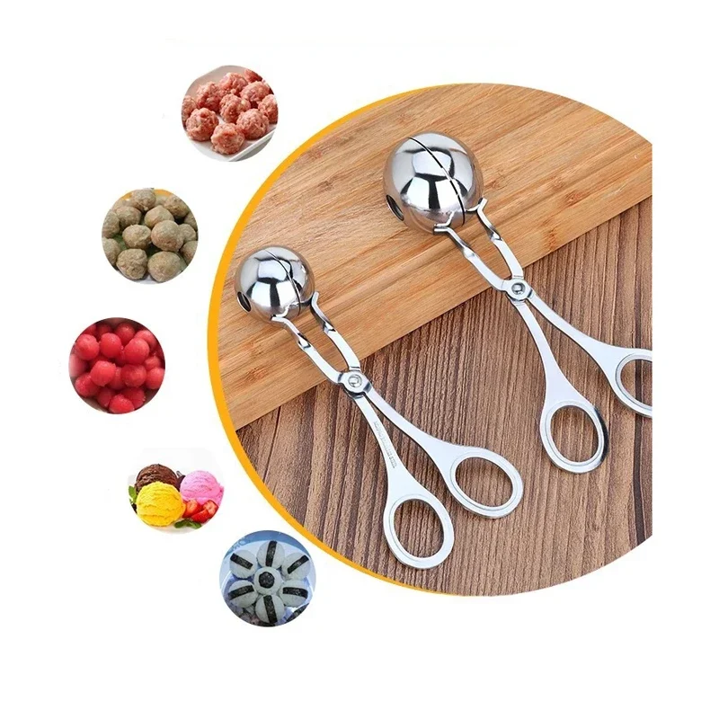 Meat Baller Stainless Steel Meatball Gadgets Spoon Press Baller Tools Non-Stick Meat Stuffed Meatball Shaper Kitchen Tools